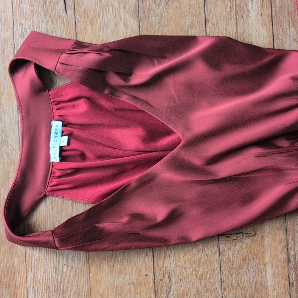 Copper satin dress